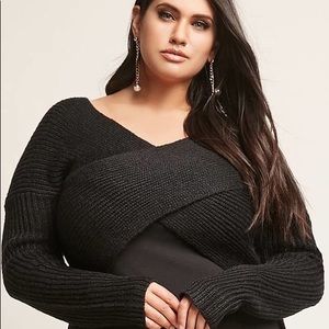 Forever 21 plus sized criss-cross sweater